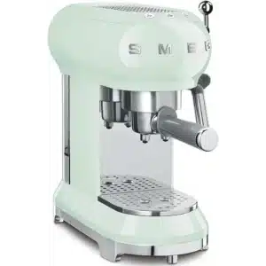 Smeg Retro Espresso Coffee Machine Pastel Green 15 Bar Pump with Steam Wand Compact Home Barista Maker