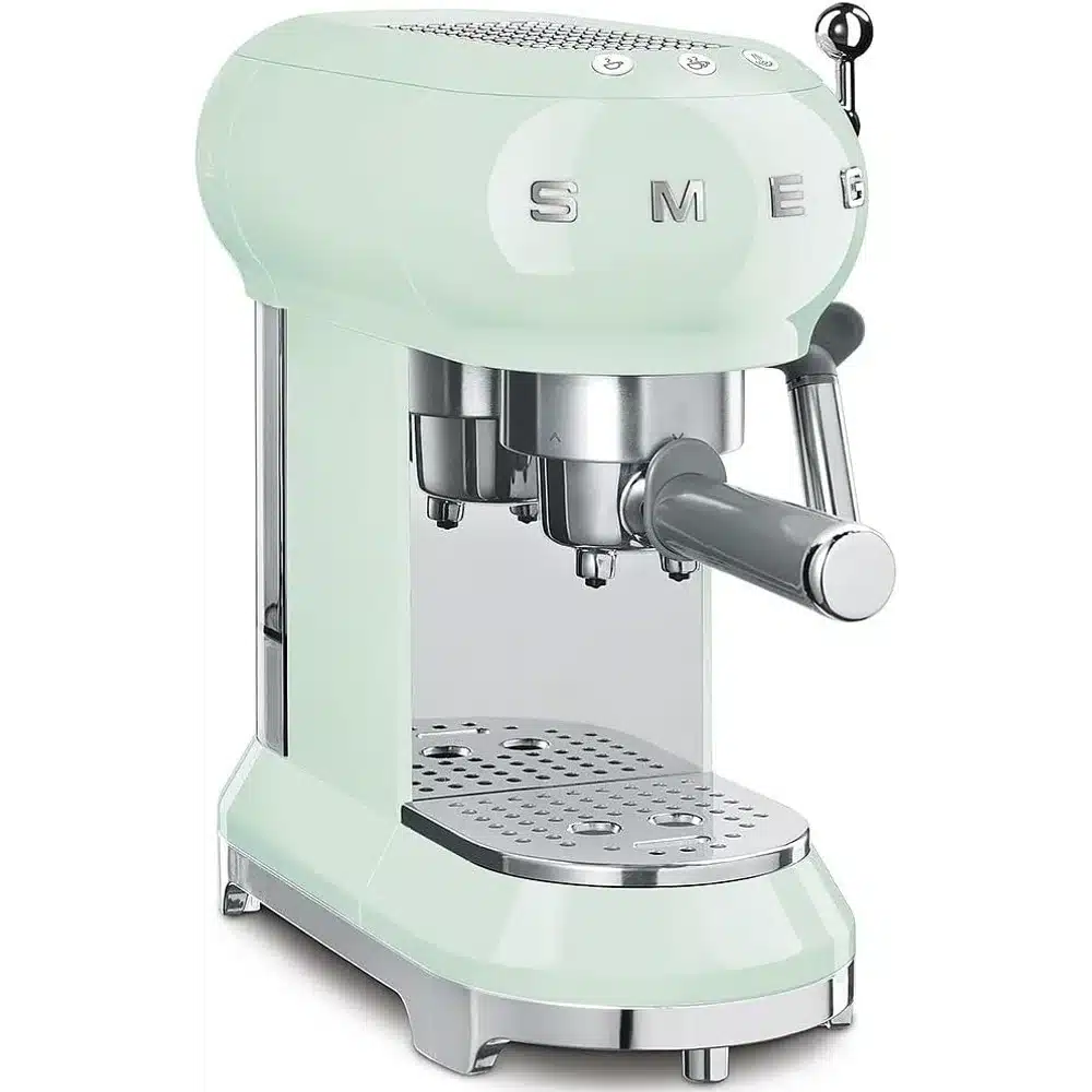 Smeg Retro Espresso Coffee Machine Pastel Green 15 Bar Pump with Steam Wand Compact Home Barista Maker 2 Smeg Retro Espresso Coffee Machine Pastel Green 15 Bar Pump with Steam Wand Compact Home Barista Maker - Image 2