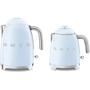 SMEG Mini Kettle Blue 1L Retro Stainless Steel Electric Tea Coffee Kettle