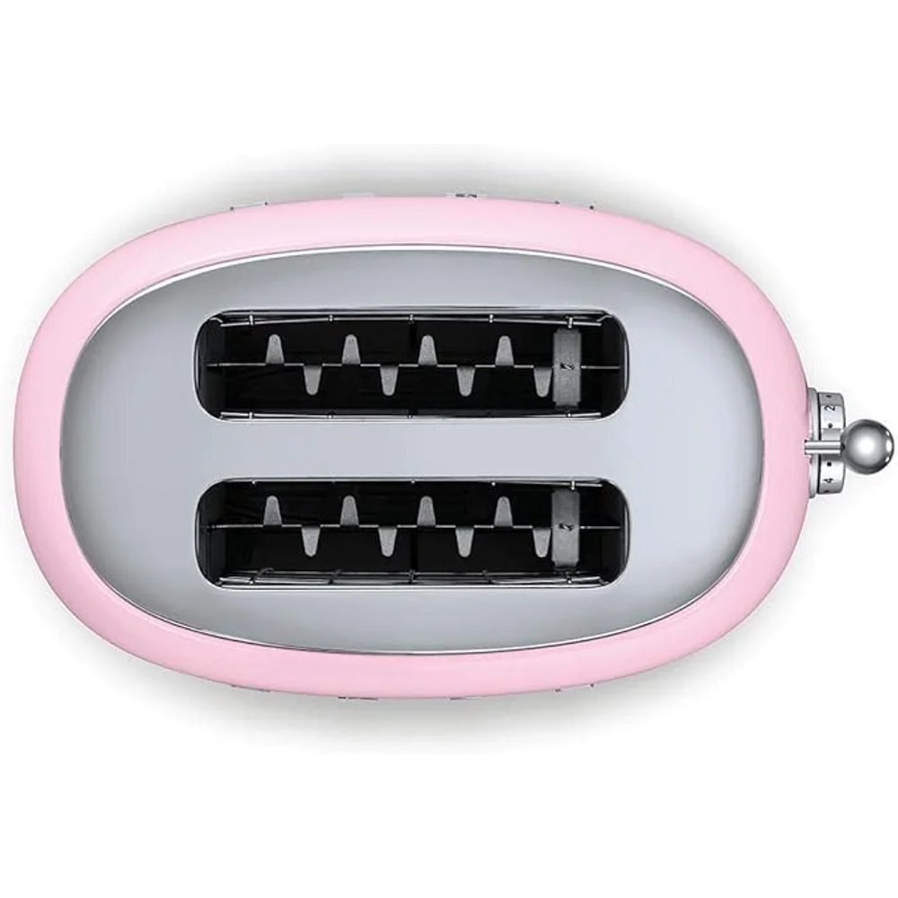 SMEG 3 Slice Toaster Matte Pink Retro Stainless Steel Wide Slots Premium Kitchen Toaster 3 SMEG 3 Slice Toaster Matte Pink Retro Stainless Steel Wide Slots Premium Kitchen Toaster - Image 3