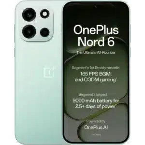 OnePlus Nord 6 Fresh Mint - 12GB+256GB, Snapdragon 8s Gen 4, 165FPS Gaming, 9000mAh