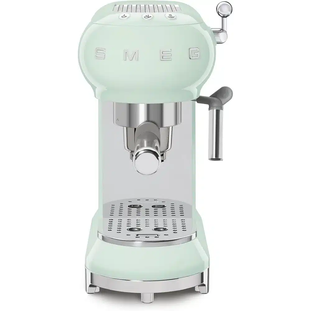 Smeg Retro Espresso Coffee Machine Pastel Green 15 Bar Pump with Steam Wand Compact Home Barista Maker 1 Smeg Retro Espresso Coffee Machine