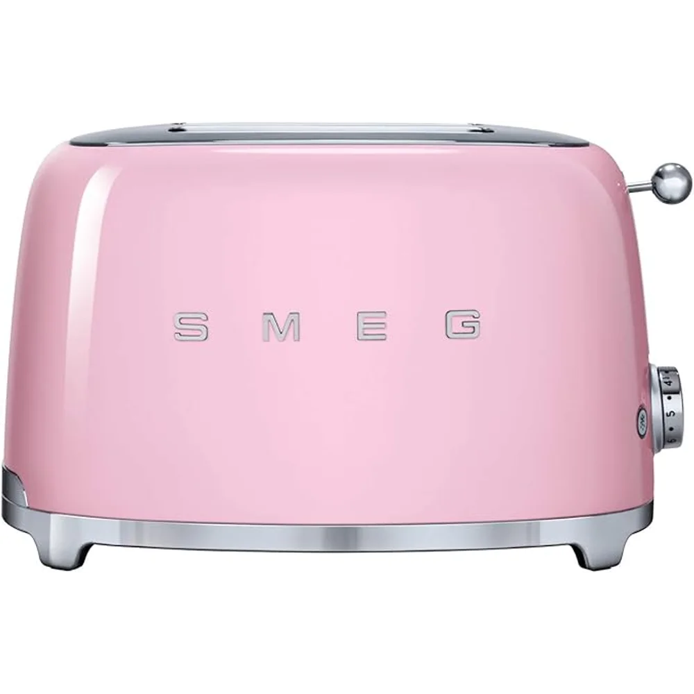 SMEG 3 Slice Toaster Matte Pink Retro Stainless Steel Wide Slots Premium Kitchen Toaster 1 SMEG 3 Slice Toaster Matte Pink Retro Stainless Steel Wide Slots Premium Kitchen Toaster