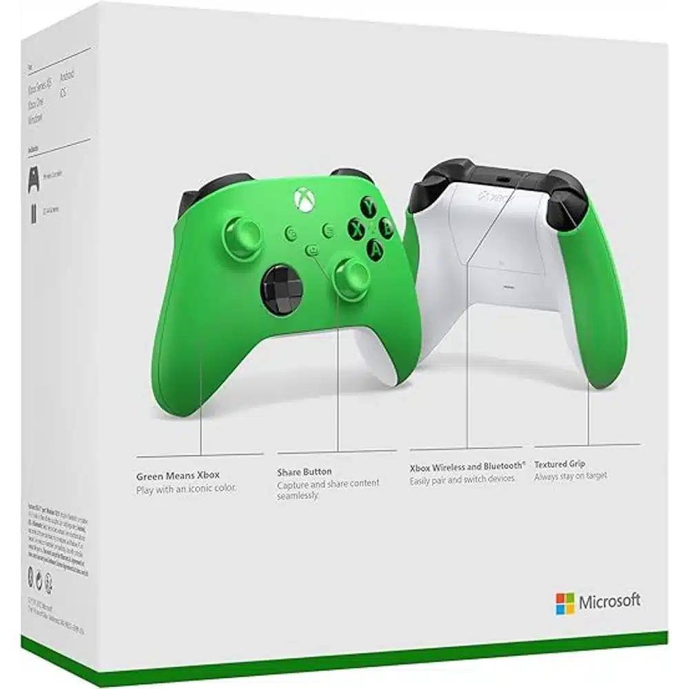 Xbox Wireless Controller Velocity Green for Xbox Series X|S Xbox One Windows PC Green Wireless Gaming Controller 2 Xbox Wireless Controller Velocity Green for Xbox Series X|S Xbox One Windows PC Green Wireless Gaming Controller - Image 2