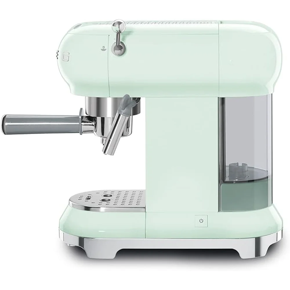 Smeg Retro Espresso Coffee Machine Pastel Green 15 Bar Pump with Steam Wand Compact Home Barista Maker 3 Smeg Retro Espresso Coffee Machine Pastel Green 15 Bar Pump with Steam Wand Compact Home Barista Maker - Image 3