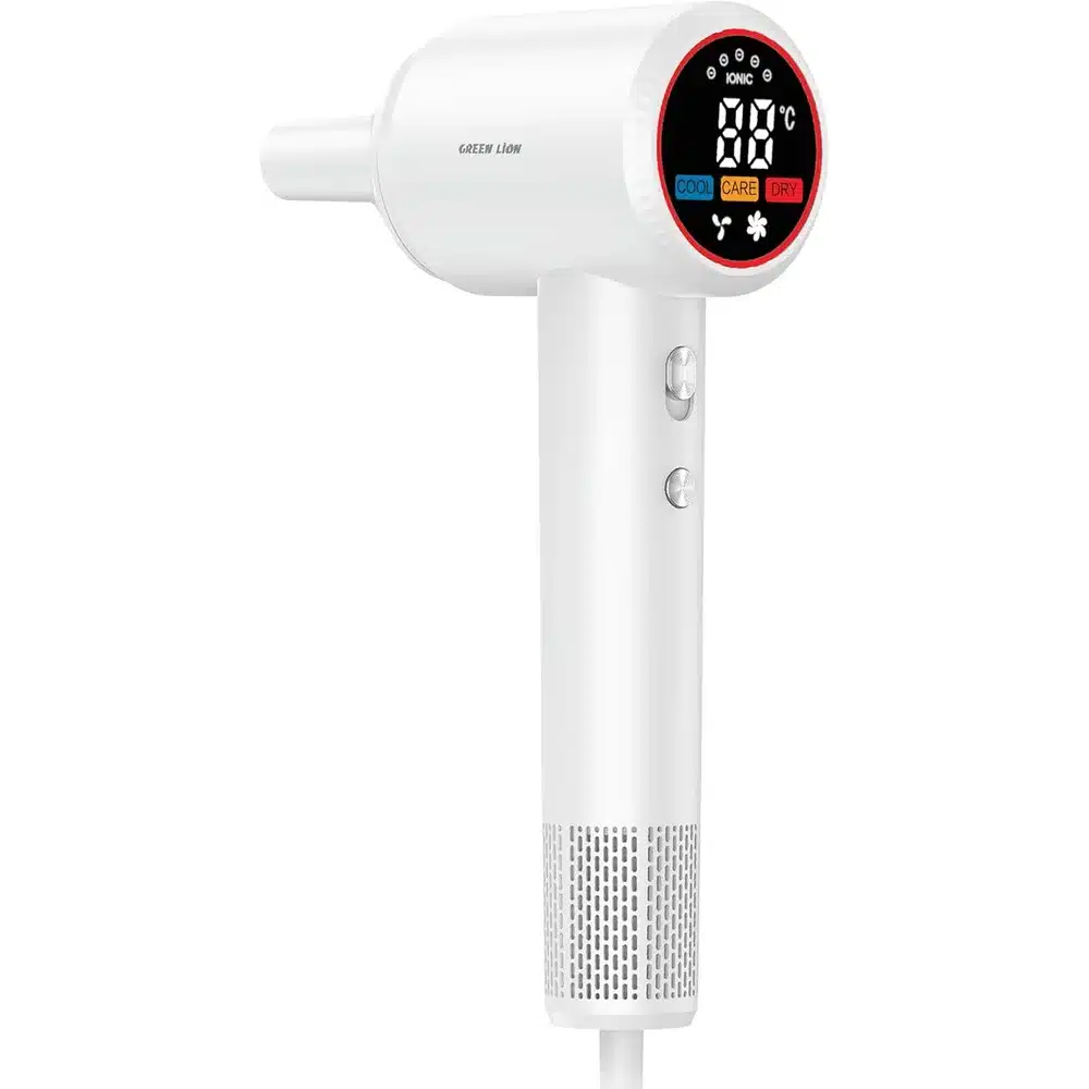 Green Lion LUXAIR Hair Dryer with Display 1600W Professional Lightweight Ionic Blow Dryer for Fast Drying Salon Style Finish 1 Green Lion LUXAIR Hair Dryer