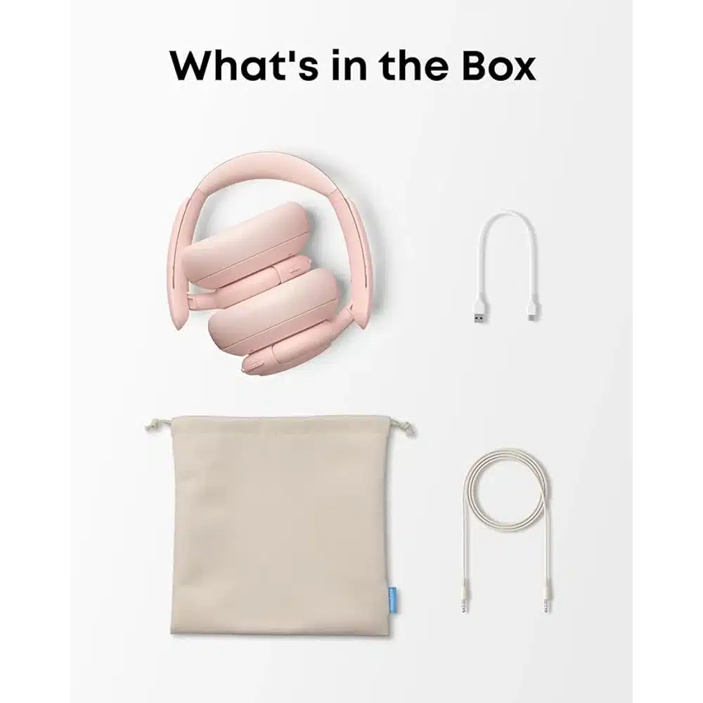 Anker Soundcore Life Q30 Wireless Noise Cancelling Over Ear Headphones Pink Hybrid ANC Bluetooth 5.0 40–60H Battery 4 Anker Soundcore Life Q30 Wireless Noise Cancelling Over Ear Headphones Pink Hybrid ANC Bluetooth 5.0 40–60H Battery - Image 4