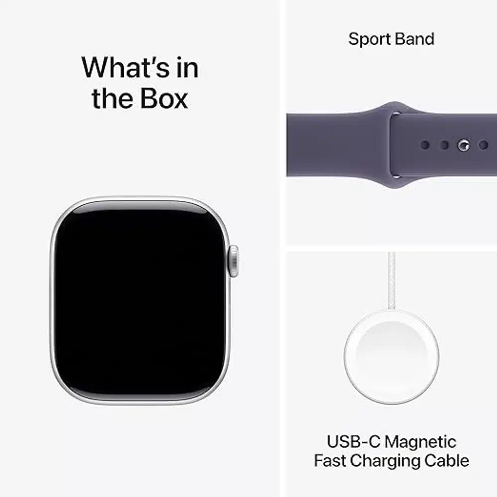 Apple Watch Series 11 GPS 42mm Silver Aluminum Case with White Sport Band 2 Apple Watch Series 11 GPS 42mm Silver Aluminum Case with White Sport Band - Image 2