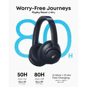 Anker Soundcore Life Q30 Wireless Noise Cancelling Over Ear Headphones Blue Hybrid ANC Bluetooth 5.0 40–60H Battery