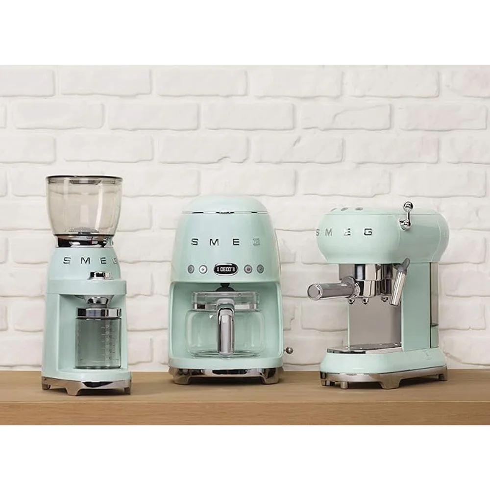 Smeg Retro Espresso Coffee Machine Pastel Green 15 Bar Pump with Steam Wand Compact Home Barista Maker 7 Smeg Retro Espresso Coffee Machine Pastel Green 15 Bar Pump with Steam Wand Compact Home Barista Maker - Image 7