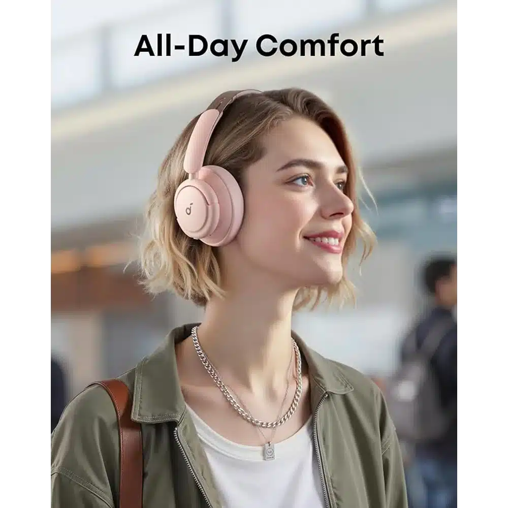 Anker Soundcore Life Q30 Wireless Noise Cancelling Over Ear Headphones Pink Hybrid ANC Bluetooth 5.0 40–60H Battery 6 Anker Soundcore Life Q30 Wireless Noise Cancelling Over Ear Headphones Pink Hybrid ANC Bluetooth 5.0 40–60H Battery - Image 6