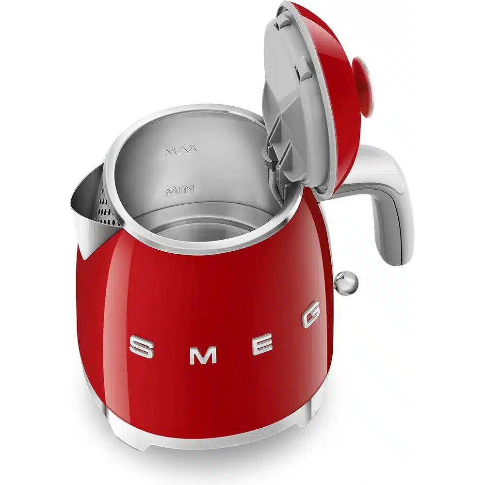 SMEG Mini Kettle Red 1L Retro Stainless Steel Electric Tea Coffee Kettle 2 SMEG Mini Kettle Red 1L Retro Stainless Steel Electric Tea Coffee Kettle - Image 2
