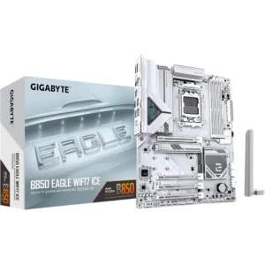 GIGABYTE B850 Eagle WIFI7 ICE - AM5 ATX White Motherboard, DDR5, PCIe 5.0, USB-C
