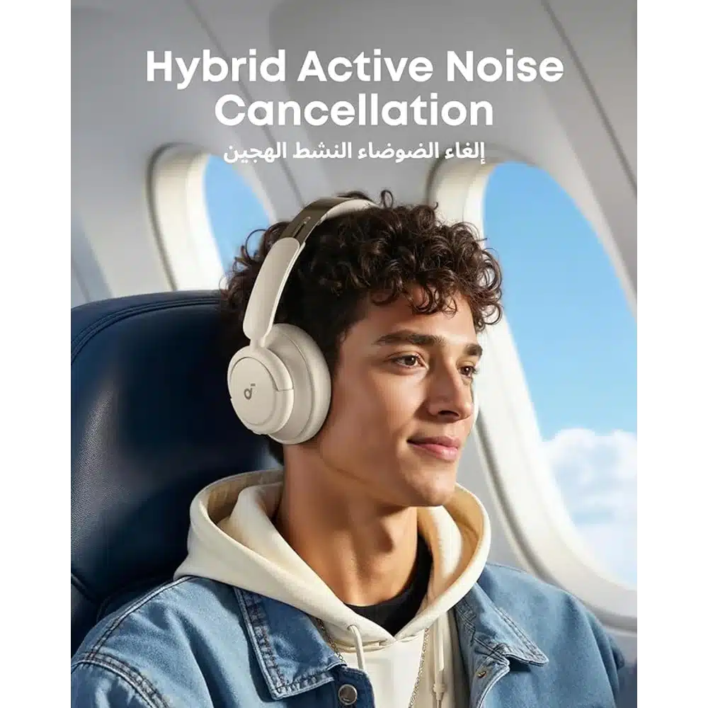 Anker Soundcore Life Q30 Wireless Noise Cancelling Over Ear Headphones White Hybrid ANC Bluetooth 5.0 40–60H Battery 2 Anker Soundcore Life Q30 Wireless Noise Cancelling Over Ear Headphones White Hybrid ANC Bluetooth 5.0 40–60H Battery - Image 2