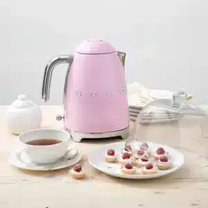 Smeg KLF03PKUK 1.7L 50 s Retro Style Electric Kettle Gloss Pink Fast Boil