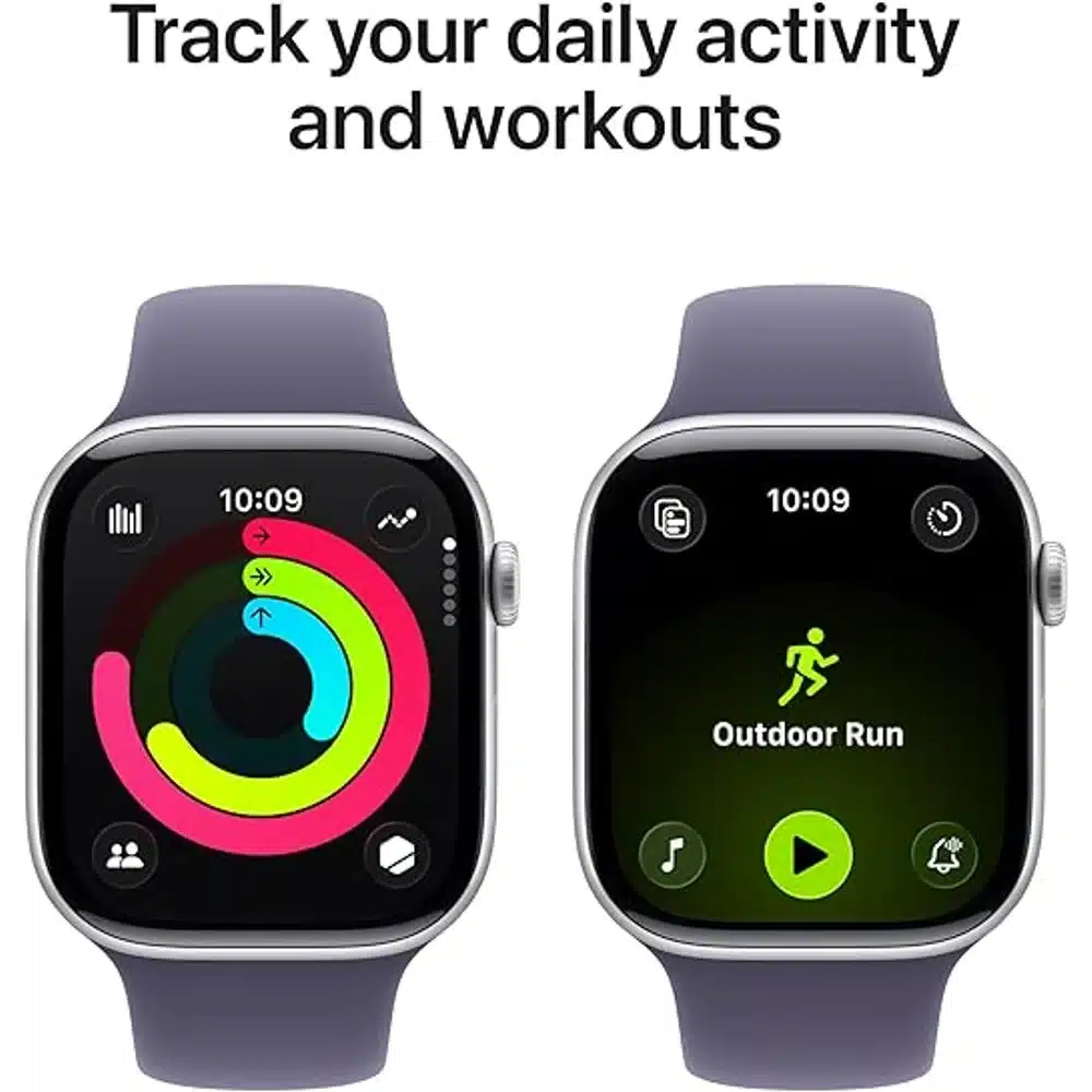 Apple Watch Series 11 GPS 42mm Silver Aluminum Case with White Sport Band 4 Apple Watch Series 11 GPS 42mm Silver Aluminum Case with White Sport Band - Image 4