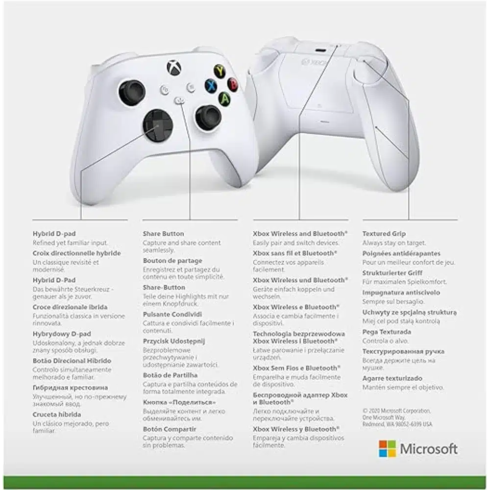 Xbox Wireless Controller Robot White for Xbox Series X|S Xbox One & Windows PC White Wireless Gaming Controller 4 Xbox Wireless Controller Robot White for Xbox Series X|S Xbox One & Windows PC White Wireless Gaming Controller - Image 4
