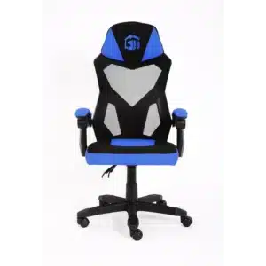 GamerTek Ignite Gaming Chair Blue - Ergonomic Mesh & Fabric, Adjustable Height, 120KG