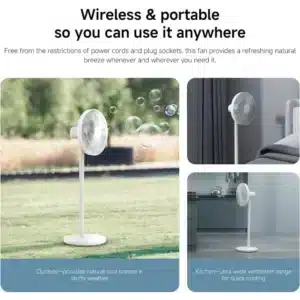 Xiaomi Smart Standing Fan 2 Pro – Wireless, 20m³/min Airflow, 100 Speeds, App/Voice Control