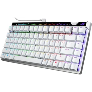 ASUS ROG Falchion Ace 75 HE White – 75% Hall Effect Keyboard, HFX V2, Rapid Trigger, 8KHz
