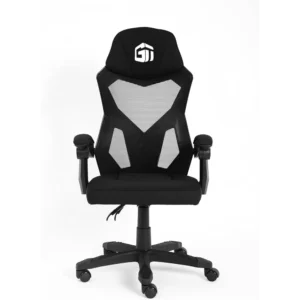 GamerTek Ignite Gaming Chair Black - Ergonomic Mesh & Fabric, Adjustable Height, 120KG