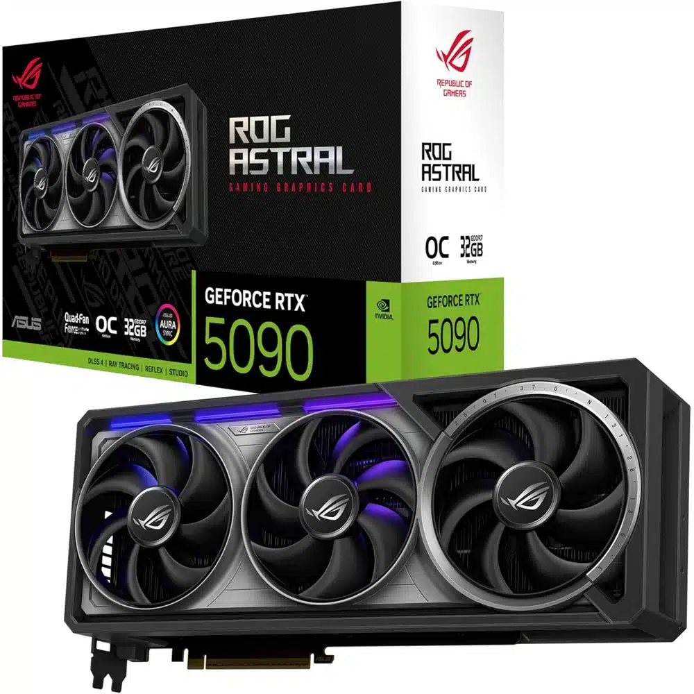 ASUS ROG Astral RTX 5090 OC 32GB GDDR7 - PCIe 5.0, 4-Fan, Vapor Chamber, HDMI 2.1 1 ASUS ROG Astral RTX 5090 OC 32GB GDDR7 - PCIe 5.0, 4-Fan, Vapor Chamber, HDMI 2.1