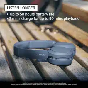 Sony WH CH520 Wireless Bluetooth On Ear Headphones Blue