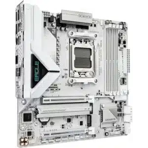 GIGABYTE B850 Eagle WIFI7 ICE – AM5 ATX White Motherboard, DDR5, PCIe 5.0, USB-C
