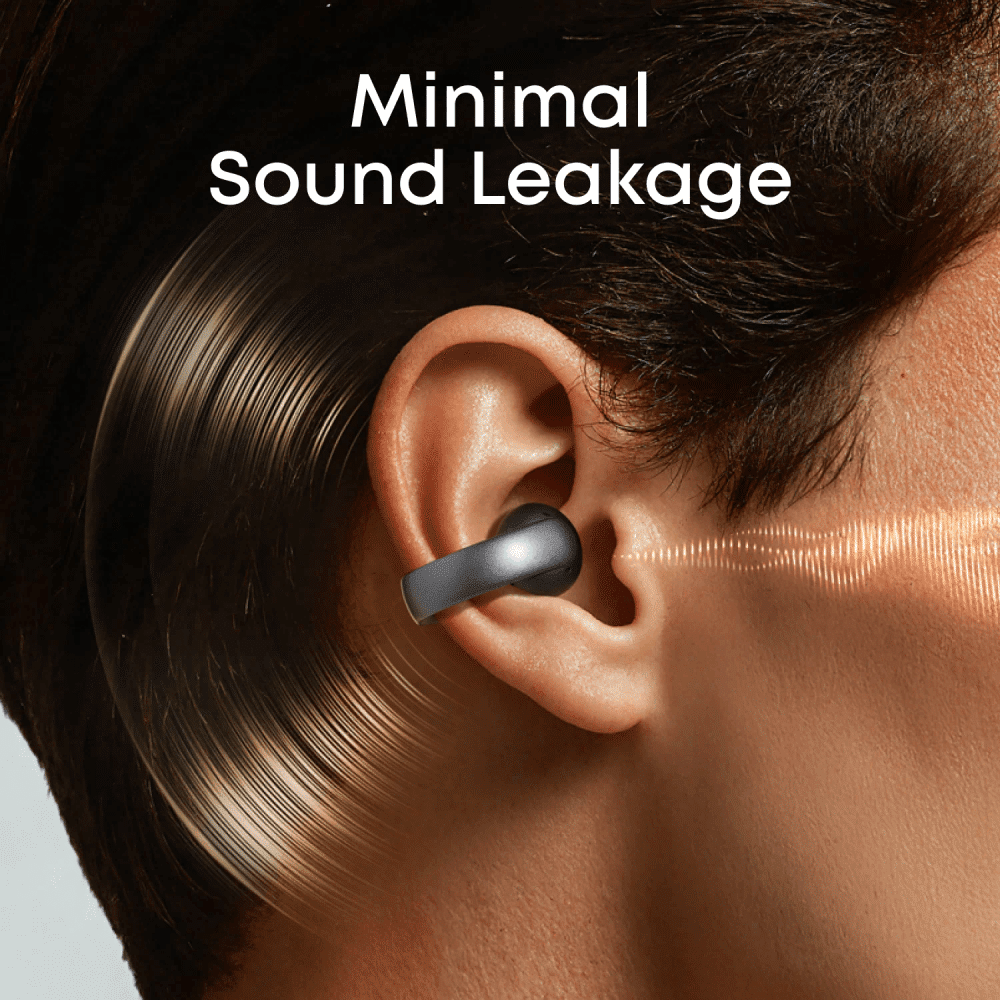 Soundcore AeroClip Midnight Black - Open-Ear Clip-On Earbuds, Hi-Res, 12mm Bass - Image 6