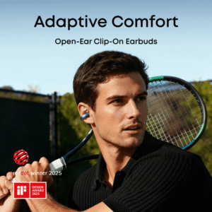 Soundcore AeroClip Glacier Blue – Open-Ear Clip-On Earbuds, Hi-Res, 12mm Bass