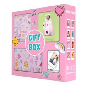 Fujifilm Instax Mini 12 Camera Giftbox Blossom Pink – Instant Camera, Auto Exposure