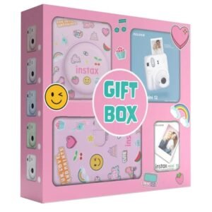 Fujifilm Instax Mini 12 Camera Giftbox Clay White - Instant Camera, Auto Exposure