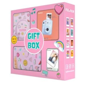 Fujifilm Instax Mini 12 Camera Giftbox Pastel Blue – Instant Camera, Auto Exposure