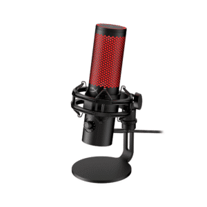 HyperX QuadCast 2 Black – USB Microphone, Hi-Res Studio Recording, Tap-to-Mute, LED
