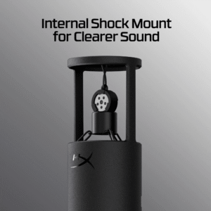 HyperX SoloCast 2 Black – USB Microphone, Built-in Shock Mount, Tap-to-Mute, LED