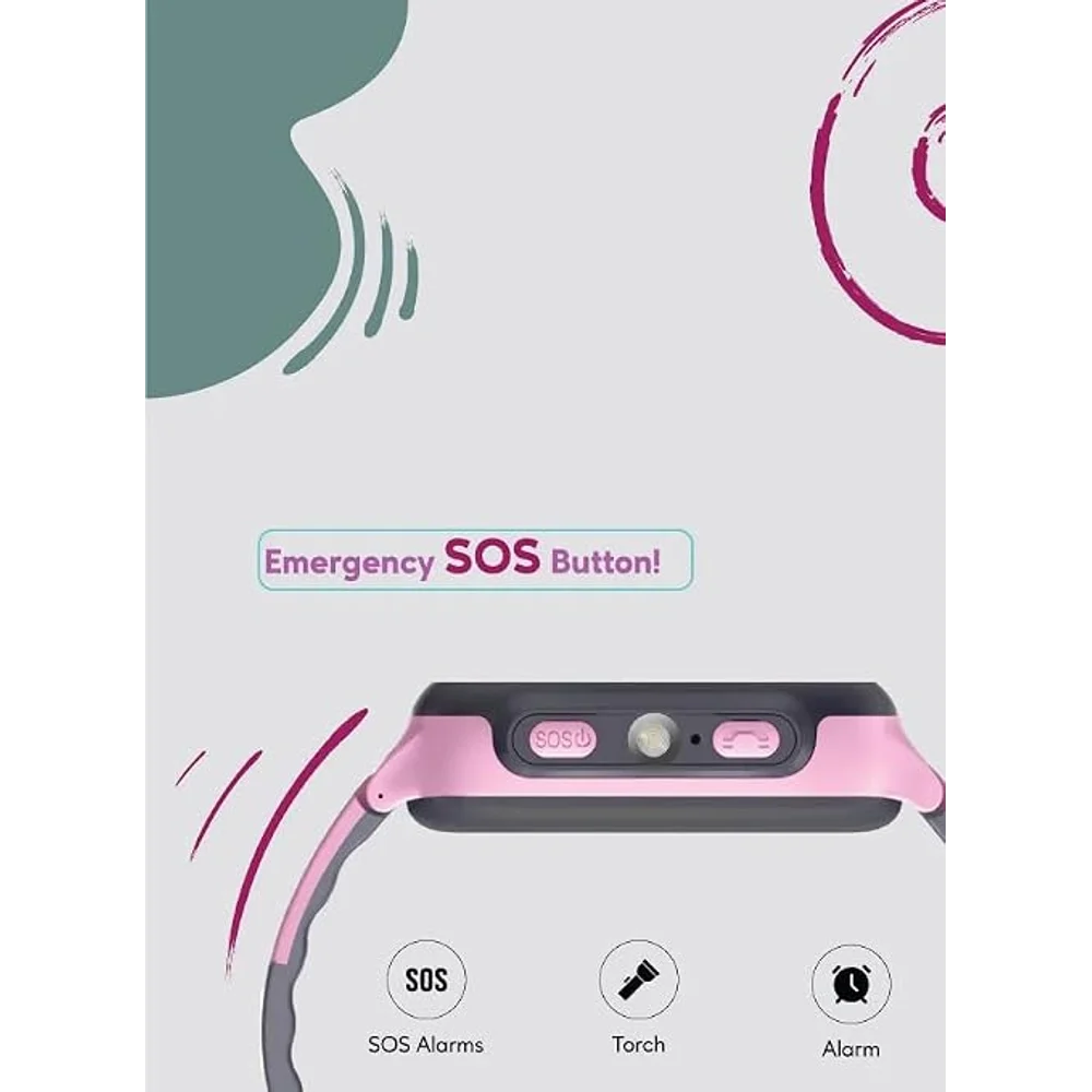 Green Lion Kids Smart Watch Series 1 Pink GPS Tracking Kids Smartwatch Parental Control Fitness Tracker 2 Green Lion Kids Smart Watch Series 1 Pink GPS Tracking Kids Smartwatch Parental Control Fitness Tracker - Image 2