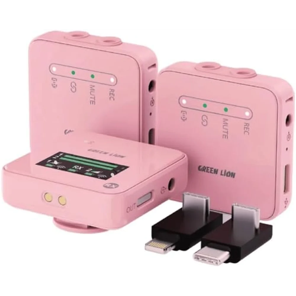 Green Lion GLM Professional Wireless Mic Pink Wireless Microphone Noise Reduction Long Range 2 Green Lion GLM Professional Wireless Mic Pink Wireless Microphone Noise Reduction Long Range - Image 2