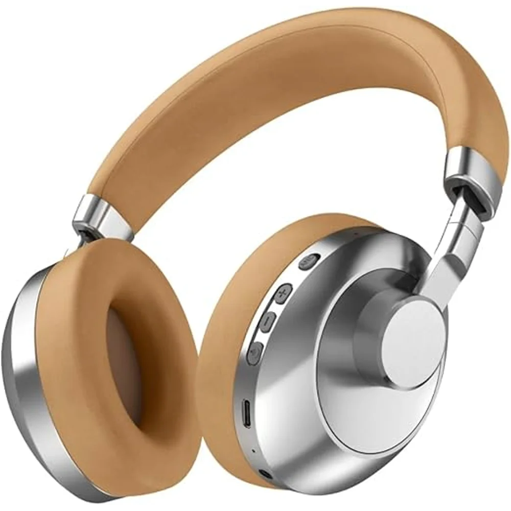 Green Lion Rhythm X50 ANC Wireless Headphone Brown 30dB ANC Bluetooth 6.0 1.5h Charge 5 Green Lion Rhythm X50 ANC Wireless Headphone Brown product gallery image - Totot.ae