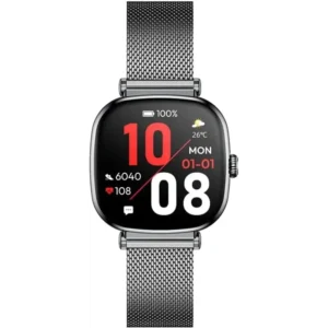 Green Lion Princess Smart Watch Glossy Black  AMOLED Display Fitness Tracker Health Monitoring Women's Smartwatch
