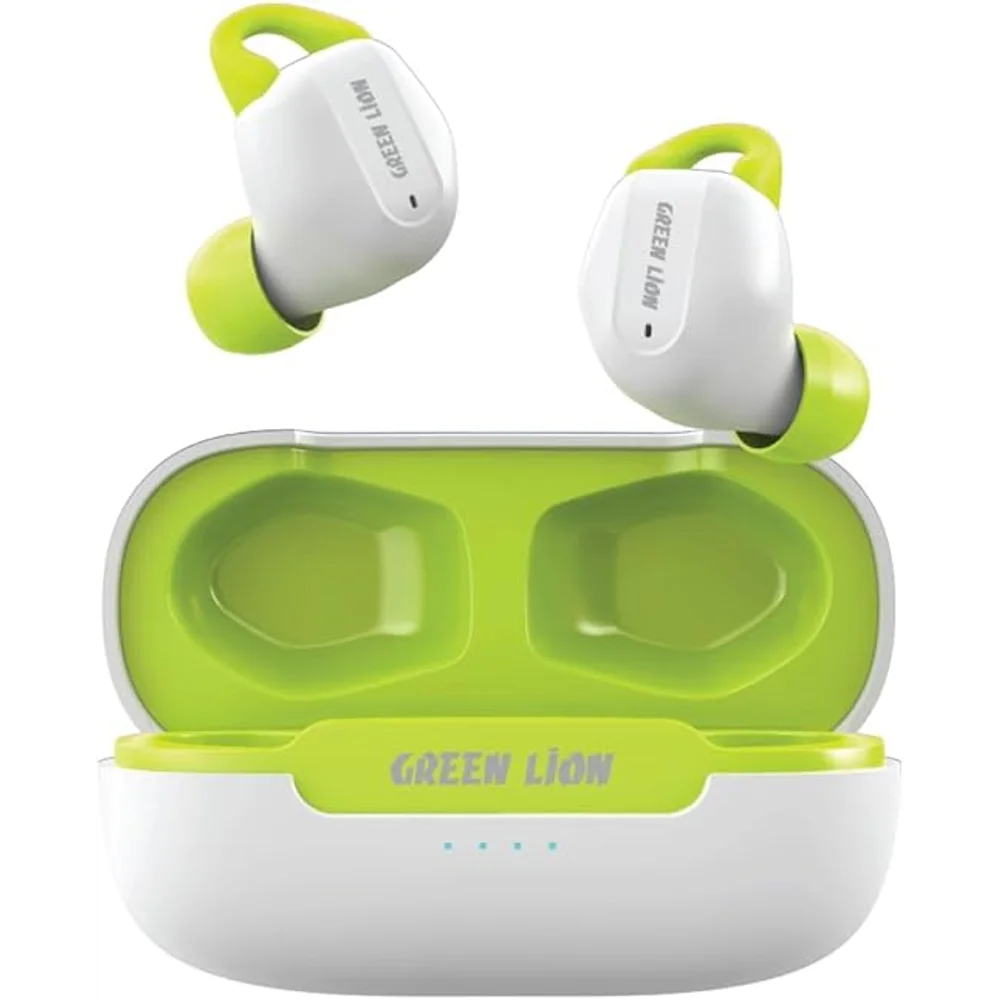 Green Lion Enduro Wireless Earbuds White 6H Playtime 60H Standby Bluetooth 5.3 100dB Green Lion Enduro Earbuds