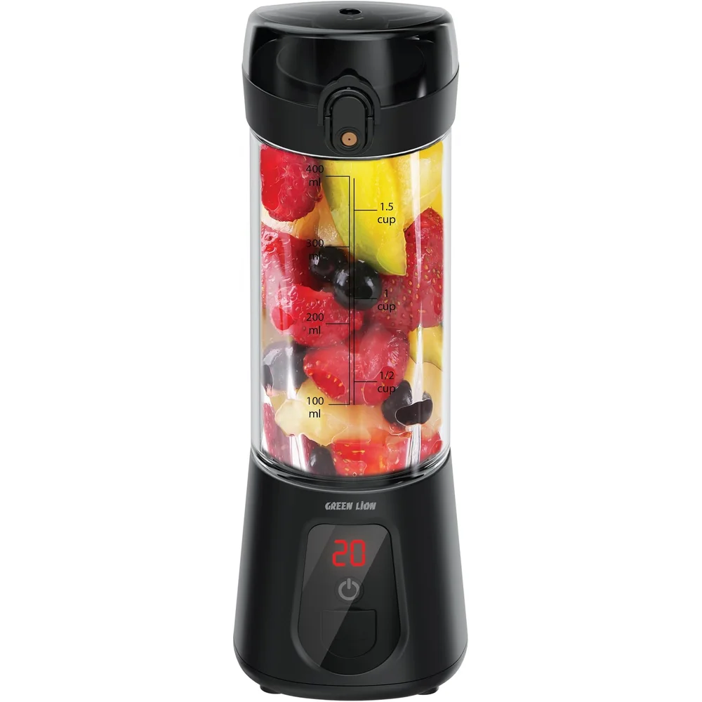 Green Lion Juice Mate Pro Portable Juicer Black 470mL 180W 18000 RPM 6 Blades LED Display Green Lion Juice Mate Pro