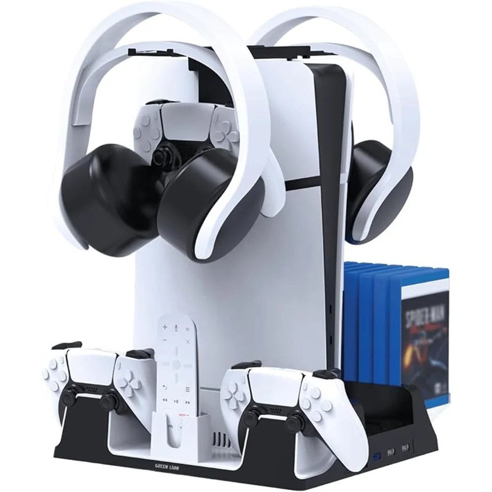 Green Lion PS5 Cooling Stand Charging Station Dual Controller Charger Cooling Fan LED Indicator PS5 Accessories 1 Green Lion PS5 Cooling Stand
