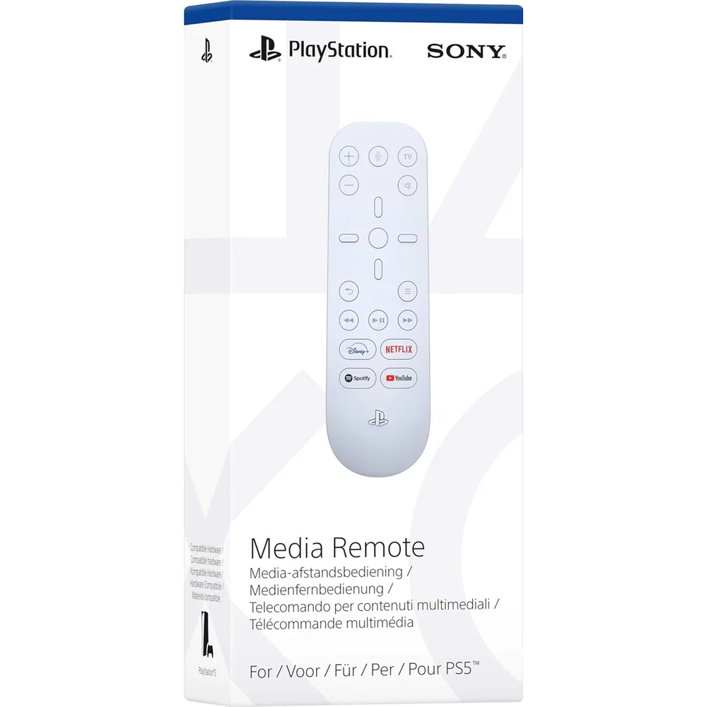 PlayStation 5 Media Remote - Dedicated Streaming Buttons, TV Control, USB-C 6 PlayStation 5 Media Remote angled product shot
