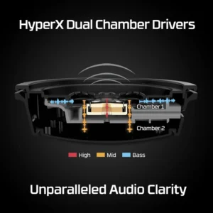 HyperX Cloud Alpha Wireless Black Medium – 300H Battery, Dual Chamber Drivers, DTS Spatial Audio, Memory Foam