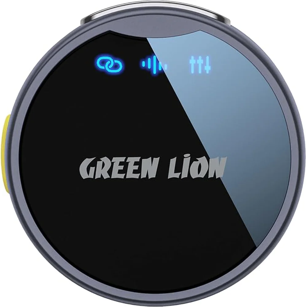 Green Lion GM-92X Wireless Microphone Black 40m Range Dual Mic Recording 2 Green Lion GM 92X Wireless Microphone product view - Totot.ae