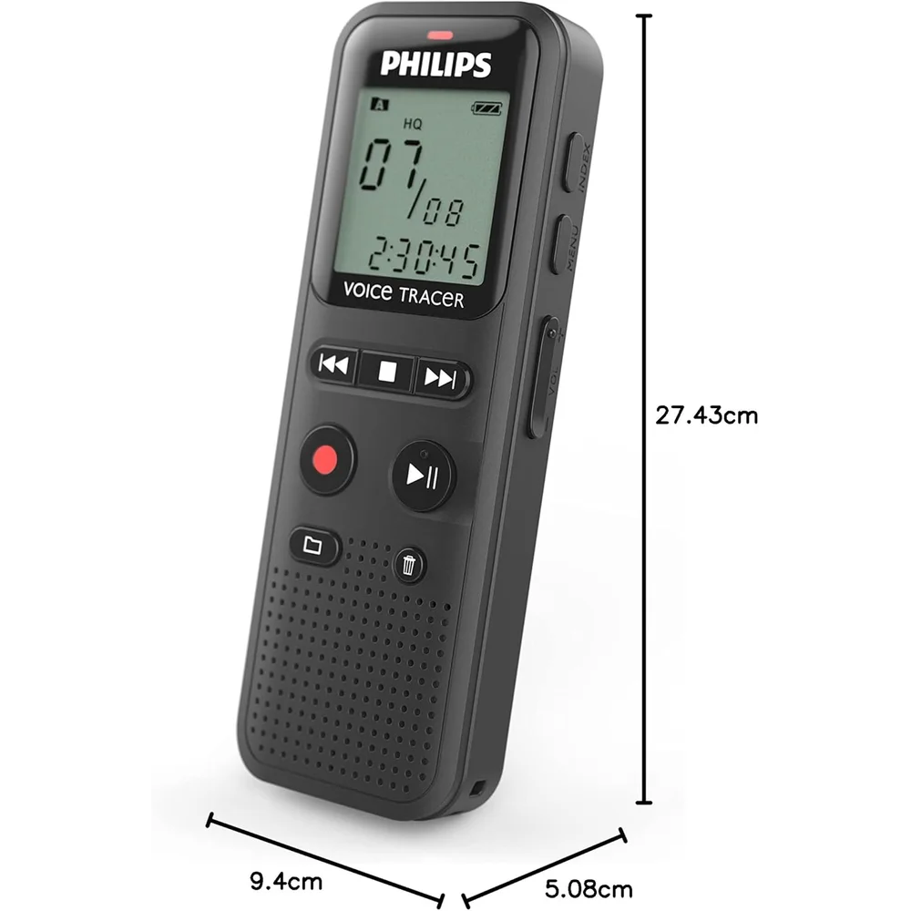 Philips voice recorder DVT1160 Black - 8GB Memory, Stereo Mics, Long Battery 7 Philips voice recorder DVT1160 Black - 8GB Memory, Stereo Mics, Long Battery - Image 7