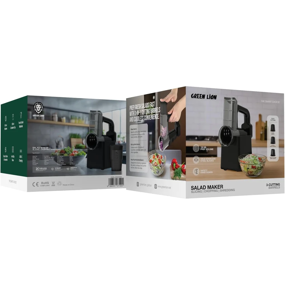 Green Lion Salad Maker Slicing Chopping Shredding Multi Function Vegetable Cutter Food Processor 7 Green Lion Salad Maker Slicing Chopping Shredding Multi Function Vegetable Cutter Food Processor - Image 7