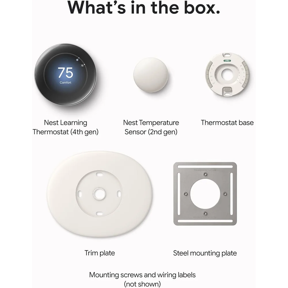 Google Nest Learning Thermostat Pro Edition - 4th Gen, Polished Silver 6 Google Nest Learning Thermostat Pro Edition - 4th Gen, Polished Silver - Image 6