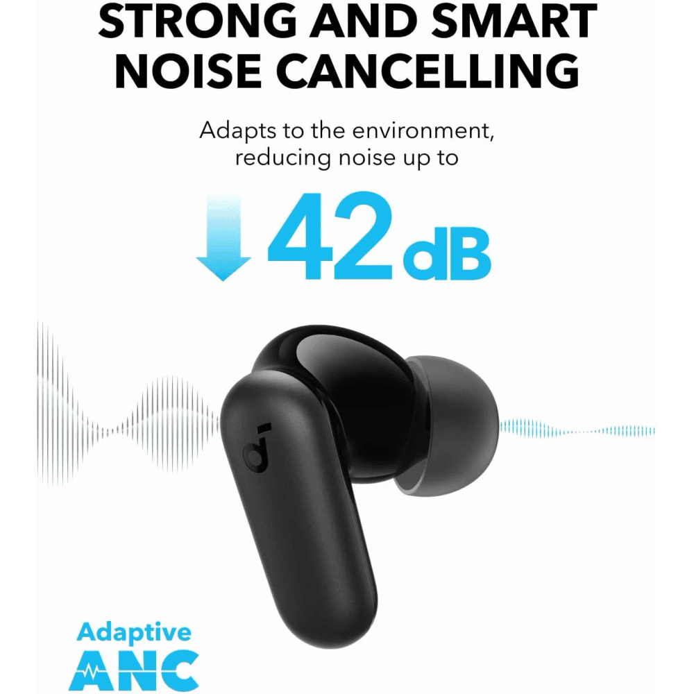 Soundcore P30i by Anker Black - Noise Cancelling Earbuds, 45H Playtime 5 Soundcore P30i by Anker Black - Noise Cancelling Earbuds, 45H Playtime - Image 5