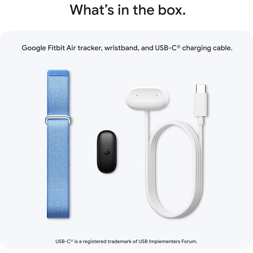 Google Fitbit Air Obsidian - Screenless Activity Tracker, AI Coaching, Heart Rate, Sleep, 7-Day Battery 11 Google Fitbit Air Obsidian - Screenless Activity Tracker, AI Coaching, Heart Rate, Sleep, 7-Day Battery - Image 11
